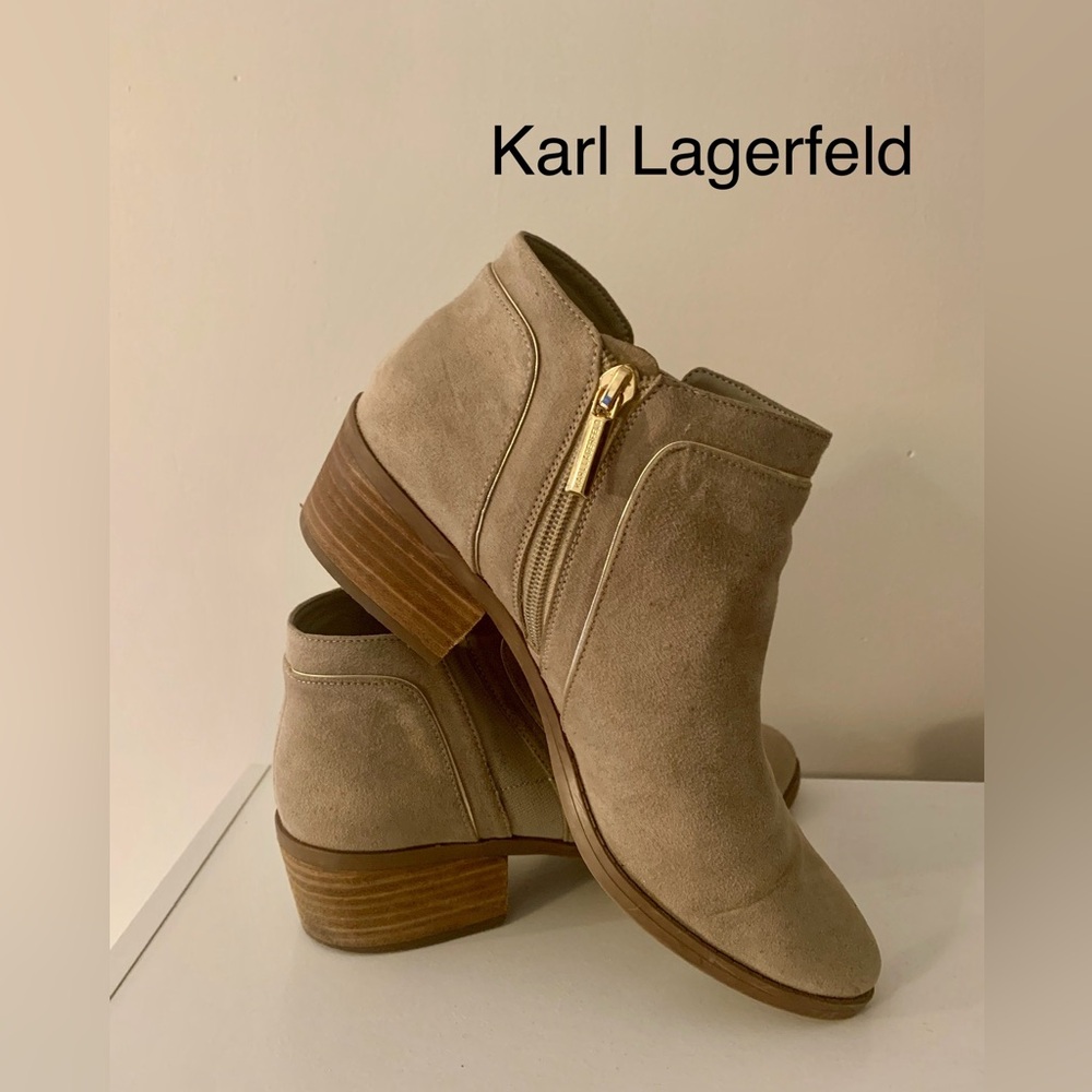 KARL LAGERFELD 'suede' bootie